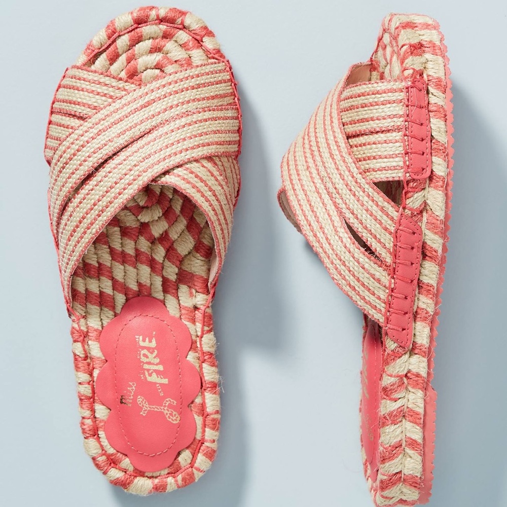 Miss L fire espadrille sandals NEVER WORN